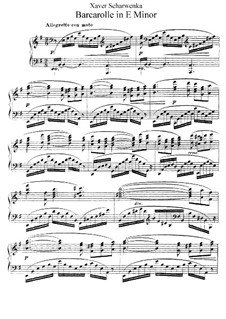 Barcarolle in E Minor, Op.14: Para Piano by Xaver Scharwenka