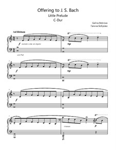 Offering to J. S. Bach 'Little Prelude': Offering to J. S. Bach 'Little Prelude' by Galina Bobrova