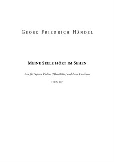 Meine Seele hört im Sehen, HWV 207: Klavierauszug mit Singstimmen by Georg Friedrich Händel