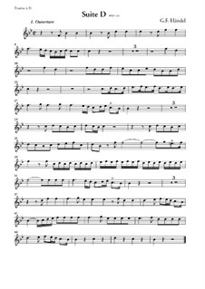 Suite for Orchestra in D Major, HWV 341: parte trompeta by Georg Friedrich Händel