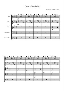 Ensemble version: For flute, 2 violins and 2 cellos by Mykola Leontovych