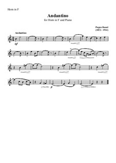 Andantino for Horn in F and Piano: Andantino for Horn in F and Piano by Raoul Pugno
