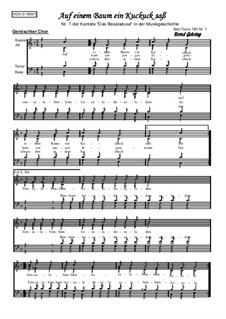 Das Basaladusa, Op.180: Nr.1 Auf einem Baum ein Kuckuck saß by folklore