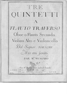 Three Quintets for Strings and Winds: Three Quintets for Strings and Winds by Carl Joseph Toeschi