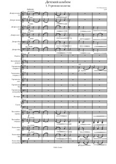 No.1 Morning Prayer: partituras completas, partes by Pyotr Tchaikovsky