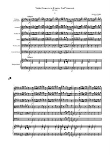 Violin Concerto No.1 in E Major 'La primavera', RV 269: partituras completas, partes by Antonio Vivaldi