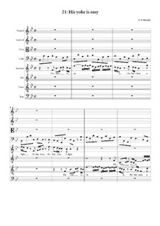 No.21 His Yoke is Easy: partitura completa by Georg Friedrich Händel