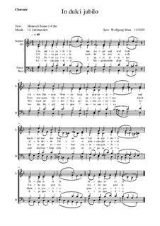 In dulci jubilo (In Sweet Rejoicing): Chor by Unknown (works before 1850)