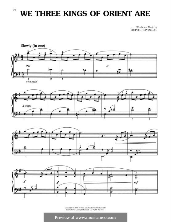 Piano version: para um único musico (Editado por H. Bulow) by John H. Hopkins Jr.