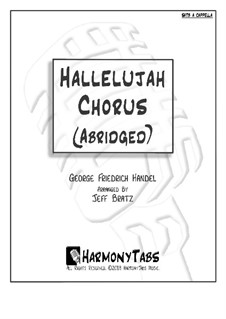 No.44 Hallelujah: SATB A Cappella (Abridged) by Georg Friedrich Händel