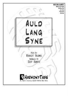Vocal-instrumental version: For SATB sax quartet by folklore