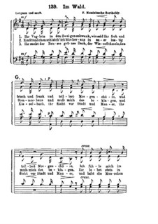 Six Songs, Op.41: Nr.1 Im Wald by Felix Mendelssohn-Bartholdy