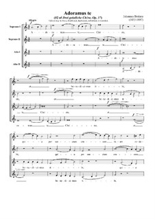 Three Sacred Choirs, Op.37: No.2 Adoramus Te (We Adore) by Johannes Brahms
