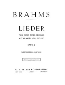 Selected Songs II: Selected Songs II by Johannes Brahms