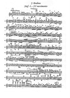 Movement III: violino parte I by Johannes Brahms