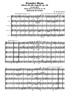 No.29 Fremder Mann (The Stranger): For wind quintet by Robert Schumann