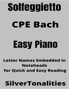 Solfeggietto, H 220 Wq 117:2: For easy piano 2nd Edition by Carl Philipp Emanuel Bach