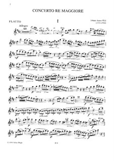 Concerto for Flute and Orchestra in D Major: parte Solo by Antonio Filtz