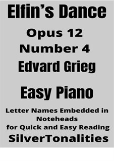 Lyric Pieces, Op.12: No.4 Fairy Dance, for easy piano 2nd Edition by Edvard Grieg