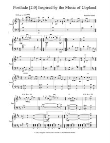 Postlude [2.0] Inspired by the Music of Copland: Postlude [2.0] Inspired by the Music of Copland by Jennifer Nubel