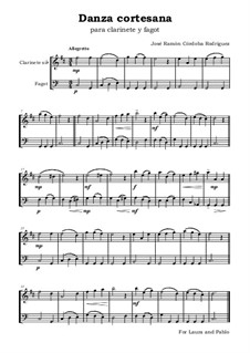 Danza cortesana: Para clarinete y fagot by José Ramón Córdoba Rodríguez