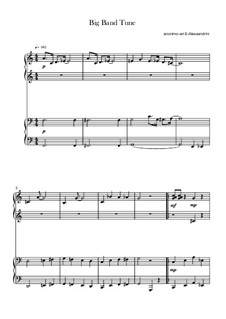 Big Band Tune. Piano 4 m: Big Band Tune. Piano 4 m by Unknown (works before 1850)