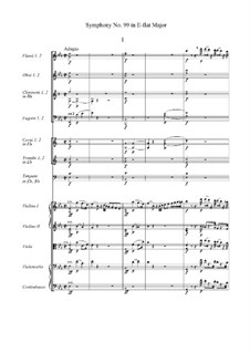 Symphony No.99 in E Flat Major, Hob.I/99: Partitura completa by Joseph Haydn