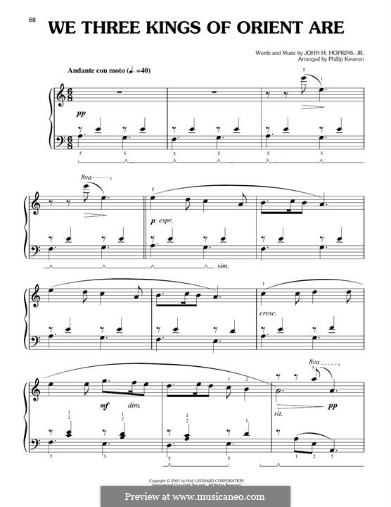 Piano version: para um único musico (Editado por H. Bulow) by John H. Hopkins Jr.