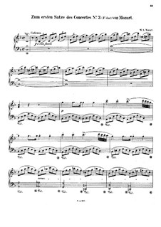 Seven Cadenzas to Three Piano Concertos: Seven Cadenzas to Three Piano Concertos by Wolfgang Amadeus Mozart