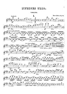 Piano Trio No.2, Op.65: parte do violino by Hans Huber