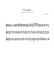 Pavaniglia for Guitar: Pavaniglia for Guitar by Carlo Calvi