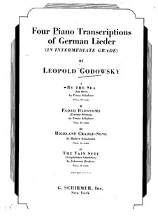 Four Transcriptions on Themes from German Songs by Various Composers: Para Piano by Leopold Godowsky