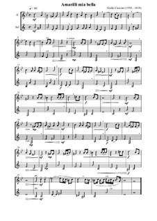 Amarilli: For flute and bass clarinet by Giulio Caccini