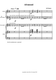 Afromood, for violin and piano: Afromood, for violin and piano by Ali Osman