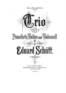 Piano Trio No.2 in E Minor, Op.51: Piano Trio No.2 in E Minor by Eduard Schütt