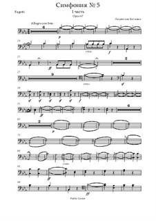 Movement I: parte fagote by Ludwig van Beethoven