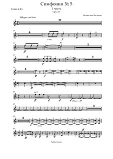 Movement I: Horn in Es Part by Ludwig van Beethoven