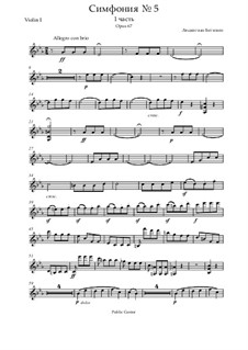 Movement I: violino parte I by Ludwig van Beethoven