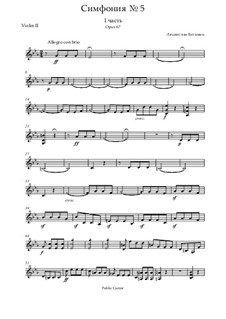 Movement I: violino parte II by Ludwig van Beethoven