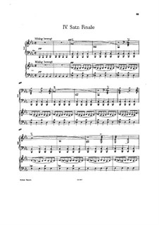 Symphony No.4 in E Flat Major 'Romantic', WAB 104: Movement IV. Arrangement for two pianos four hands by Anton Bruckner