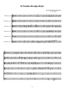 In Nomine for Six Violas da Gamba: partitura completa by Alfonso Ferrabosco (the younger)