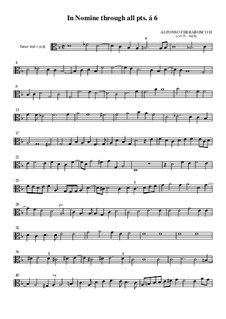 In Nomine for Six Violas da Gamba: Tenor viola I part by Alfonso Ferrabosco (the younger)