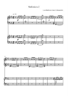 Movement I: Version for piano 4 hands by Ludwig van Beethoven