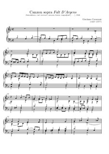 Falt d'argens: Falt d'argens by Girolamo Cavazzoni