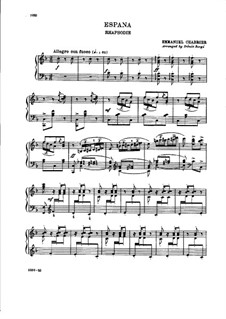 España: Para Piano by Emmanuel Chabrier