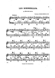 Transcription on 'Les hirondelles' by F. David, Op.80: Transcription on 'Les hirondelles' by F. David by Richard Hoffman