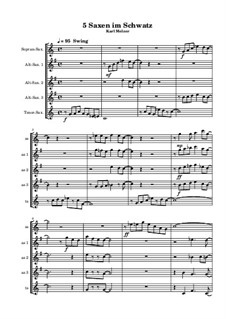 Fünf Saxen im Schwatz (ss, 3x as, ts): Fünf Saxen im Schwatz (ss, 3x as, ts) by Karl Melzer