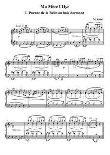 Ma mère l'oye (Mother Goose). Suite, M.60: Para Piano by Maurice Ravel