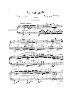 Le papillon. Valse de salon: Para Piano by Jacques Offenbach