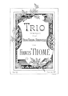 Piano Trio in A Major, Op.121: todas as partes e partituras by Francis Thomé